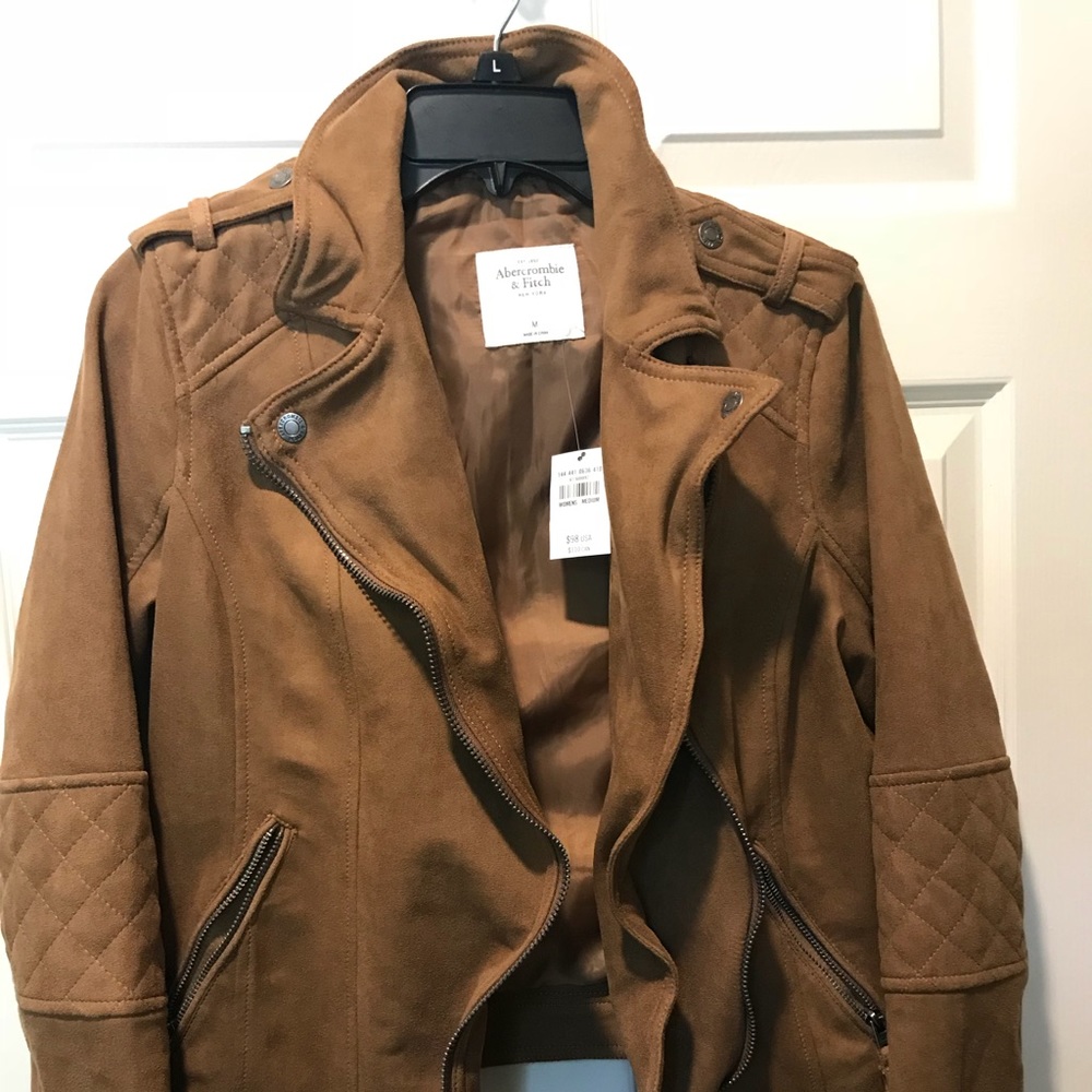 ABERCROMBIE Micro Faux Suede Jacket